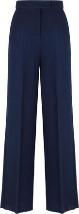 Max Mara Dames, Broeken, Blauw, Maat: S Wol