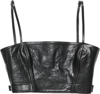 Acne Studios Leather Crop Top - Womens - Calf Leather