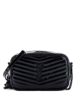 Saint Laurent Lou Camera Bag Matelasse Chevron Patent Mini crossbody bag - Zwart