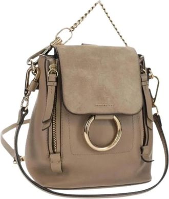 Chlo&eacute; Pre-owned Su&egrave;de Rugzak - Dames - Vintage Rugzakken - Beige - ONE Size - Su&egrave;de - Vintage