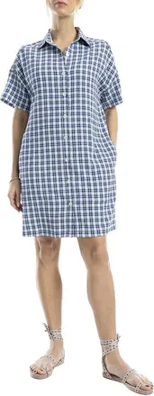 Max Studio Button-Front Shirtdress