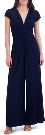 Vince Camuto Twist Front Jersey Jumpsuit in Navy at Nordstrom, Size X-Small