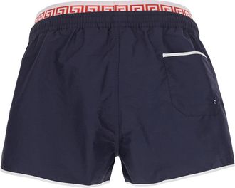 Versace Mens Swim Shorts Blue Polyester Beachwear Sea Clothing