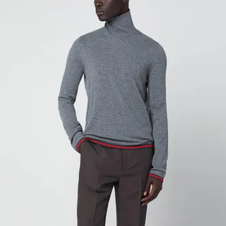 Gucci Maglione dolcevita grigio in cashmere