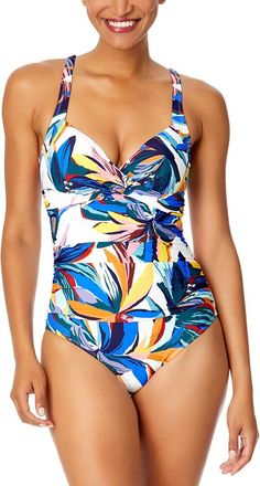 Anne Cole Drape Front Underwire One-Piece
