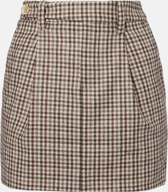 Brunello Cucinelli Minigonna in flanella di lana vergine