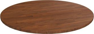 vidaXL Piano Tavolo Rotondo Marrone Scuro Ø90x1,5 cm Rovere Trattato - Vidaxl