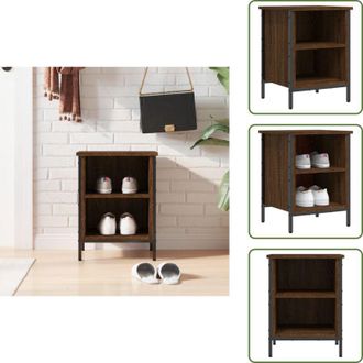 vidaXL The Living Store Scarpiera Rovere Marrone 38x35x50 cm in Legno Multistrato - Scarpiera per casa