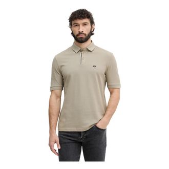 A|X Armani Exchange Klassiek Poloshirt - Heren - Polos - Beige - L - Katoen - Tops