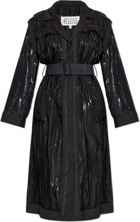 Maison Margiela Trench Dress - Dames - Casual kleedjes - Zwart - XS - Katoen - Kleedjes