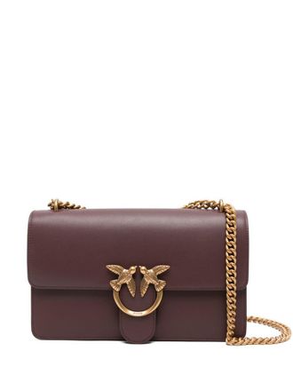 Pinko Love One ClassicShoulder Bag In Brown Leather