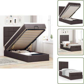 vidaXL Letto con testiera - vidaXL Struttura Letto Pouf con Materasso 90x190 cm in Tessuto - Materasso morbido