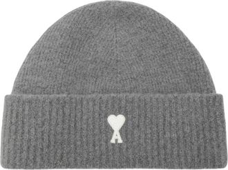 Ami De Coeur Alpaca Beanie - Heren - Hoeden - Grijs - ONE Size - Wol - Accessoires
