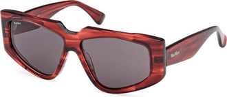 Max Mara MM0125 68A Striped Red/Smoke