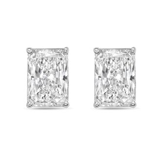 Diana M. Jewels 14Kt White Gold 7.00 cts Lab Grown Radiant Cut Diamond Studs