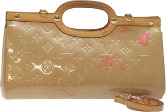 Louis Vuitton Roxbury Drive Handbag Monogram Vernis Camel Patent_Leather Bag (Pre-Owned)