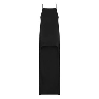 Courr&egrave;ges Gowns, female, Black, Size: XS Backless Satin Long Dress