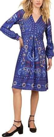 Hale Bob Long Sleeve Kimora Midi Dress