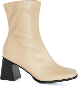 City Chic womens Ankle Boots - Harlow, Neutral, 10 UK Wide