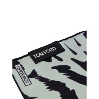 Tom Ford Mens Gray Silk Pocket Square Accessory