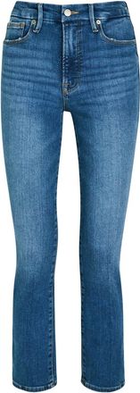 Good American Slim Straight-leg Cropped Jeans - Indigo - 14 (W32 / UK14-16 / L)
