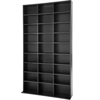 TecTake Cd Shelf Unit Christel - 27 Compartments For Up To 1080 Cds in Black