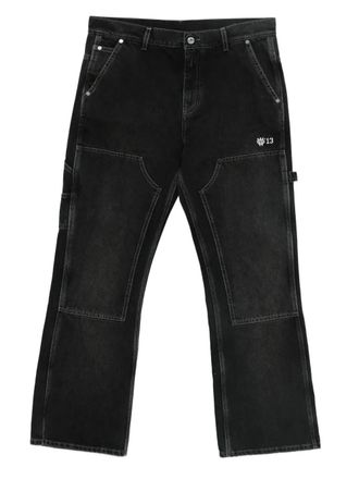 Off-white panelled jeans - men - Cotton - 33 - Black