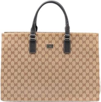 Gucci Pre-owned Tote Bags, female, Beige, Size: ONE SIZE Pre-owned Business Bag