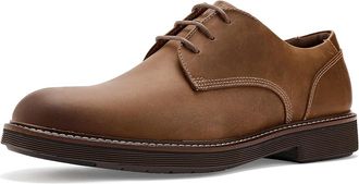 Johnston & Murphy Tyson Plain Toe Mens Shoes Brown Oiled Full Grain : 10.5 M (D), Leather