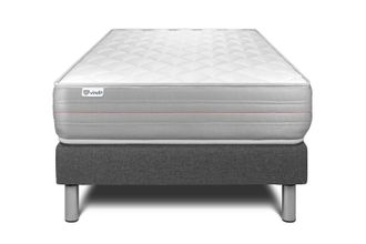 VITALIT Somier Gris + Colch&oacute;n Con Espuma Viscoel&aacute;stica 120 X 190