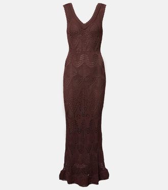 Staud Vestido midi calado Roan