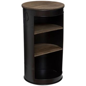 Atmosphera Tavolino diego in metallo nero d50cm Atmosphera créateur dintérieur