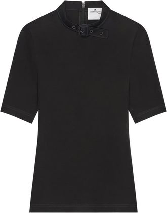 Courr&egrave;ges T-shirt met gesp - Zwart