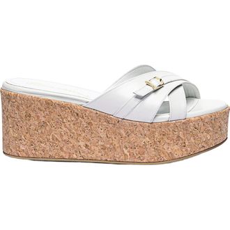 Santoni Womens white leather wedge at Nordstrom, Size 8.5