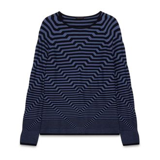 Fiorella Rubino Sweatshirts - Dames - Ronde hals truien - Blauw - S - Truien & Vesten