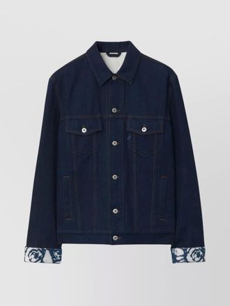 Burberry stitched collar denim jacket