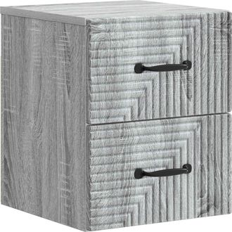 vidaXL Mesita De Noche De Pared Gris Sonoma 34,5 X 33 X 40 Cm Vidaxl