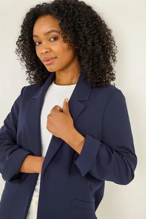 Roman Revere Collar Stretch Blazer