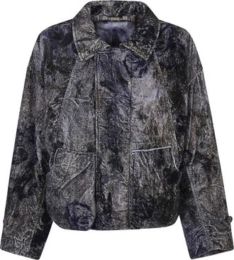 Ziggy Chen Fluwelen Aviator Jas - Heren - Bomber jackets - Grijs - S - Jassen