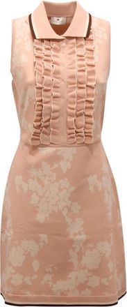 Elisabetta Franchi Am-44Q-51E2 Gebreide Jurk - Dames - Korte kleedjes - Bruin - XL - Kleedjes