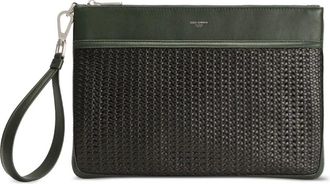 Dolce & Gabbana Clutch Plongé intrecciata - Verde