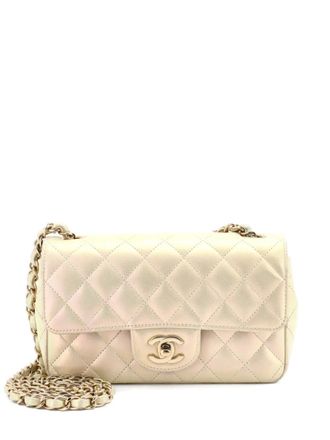 Chanel Classic Single Flap Bag Quilted Iridescent Lambskin Mini crossbody bag - Gold