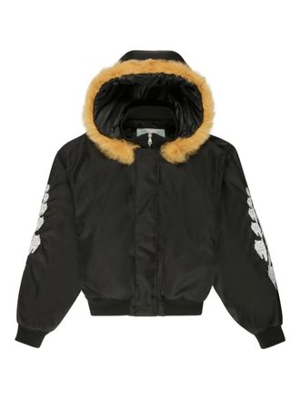 Bally Curling hooded bomber jacket - Black