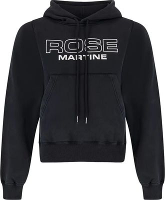 Martine Rose logo-print hoodie - Black