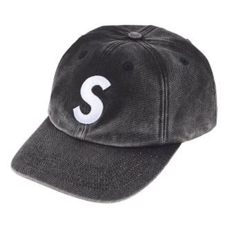 SUPREME SS26 Pigment Coated S Logo 6-Panel Black SUP-SS26-1019-BLK