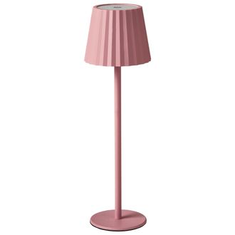 Beliani L&aacute;mpara De Mesa Moderna Aluminio Hierro Interior Exterior Rosa Pastel Pombeiro
