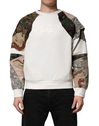 Dolce & Gabbana Multicolor Camouflage Sweatshirt Mens Sweater (Pre-Owned)