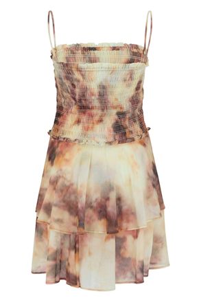 Isabel Marant Womens Mini Dress Anka Printed Cotton Voile Multicolour