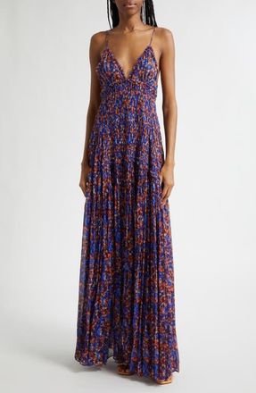 Ulla Johnson Atrani Print Maxi Dress in Violet at Nordstrom, Size 12