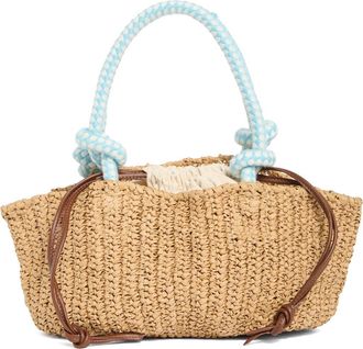 Collection XIIX Drawstring Bag Straw Tote in Natural at Nordstrom Rack